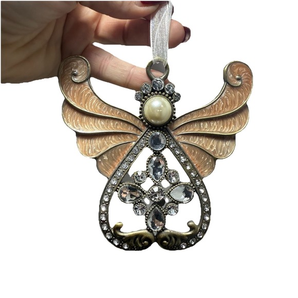 Other - Pewter And Enamel Guardian Angel Ornament